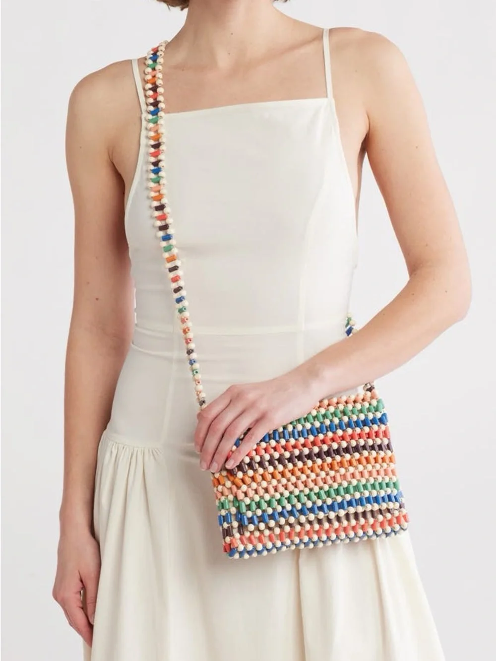 Dolce Vita Ida Multi wood Bead Shopper - Picture 1 of 6